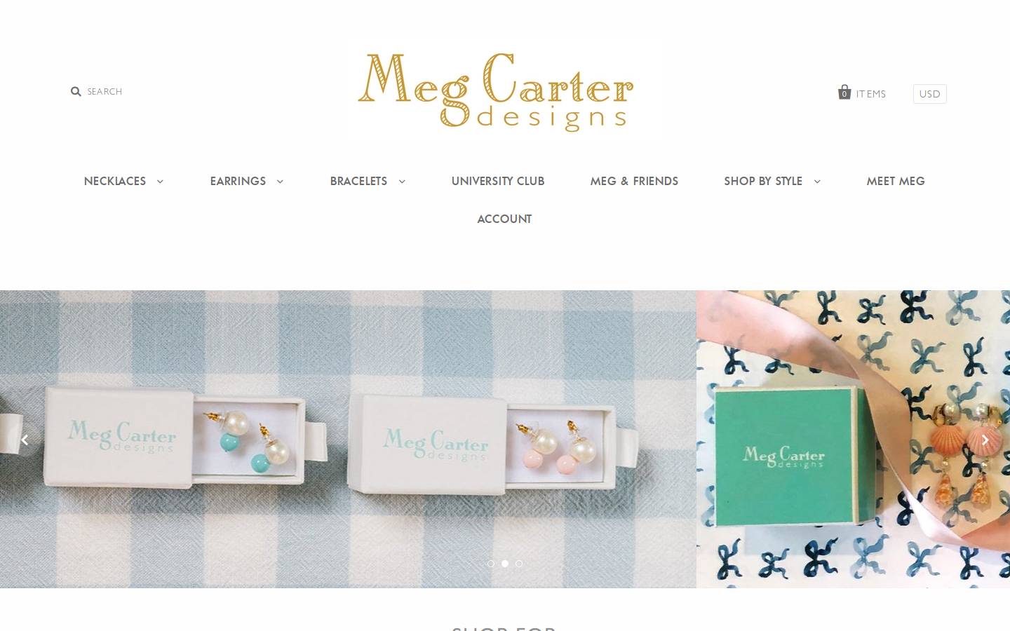 megcarterdesigns.com homepage screenshot