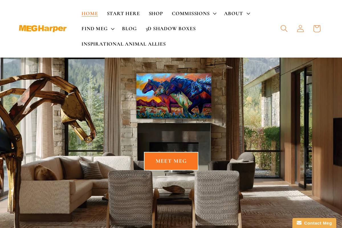 megharper.com homepage screenshot