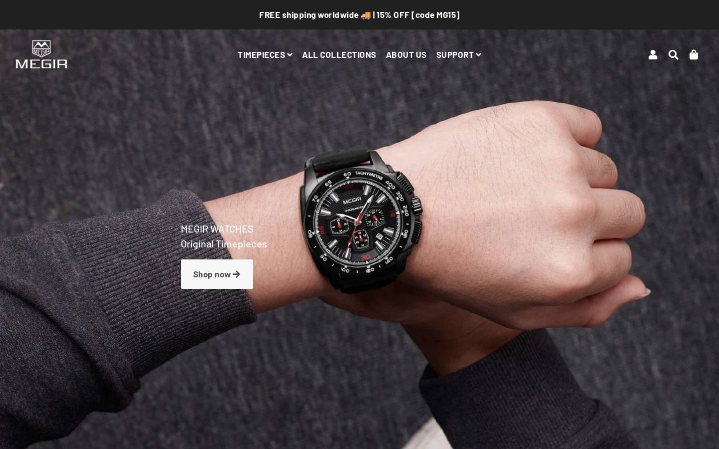 megir-watches.com homepage screenshot