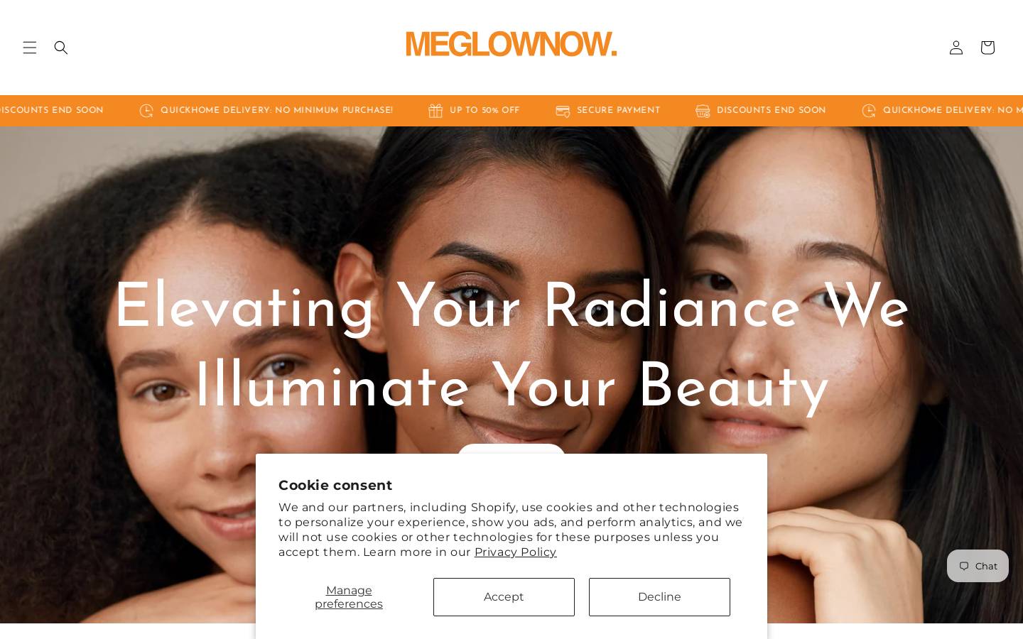 Meglownow homepage screenshot