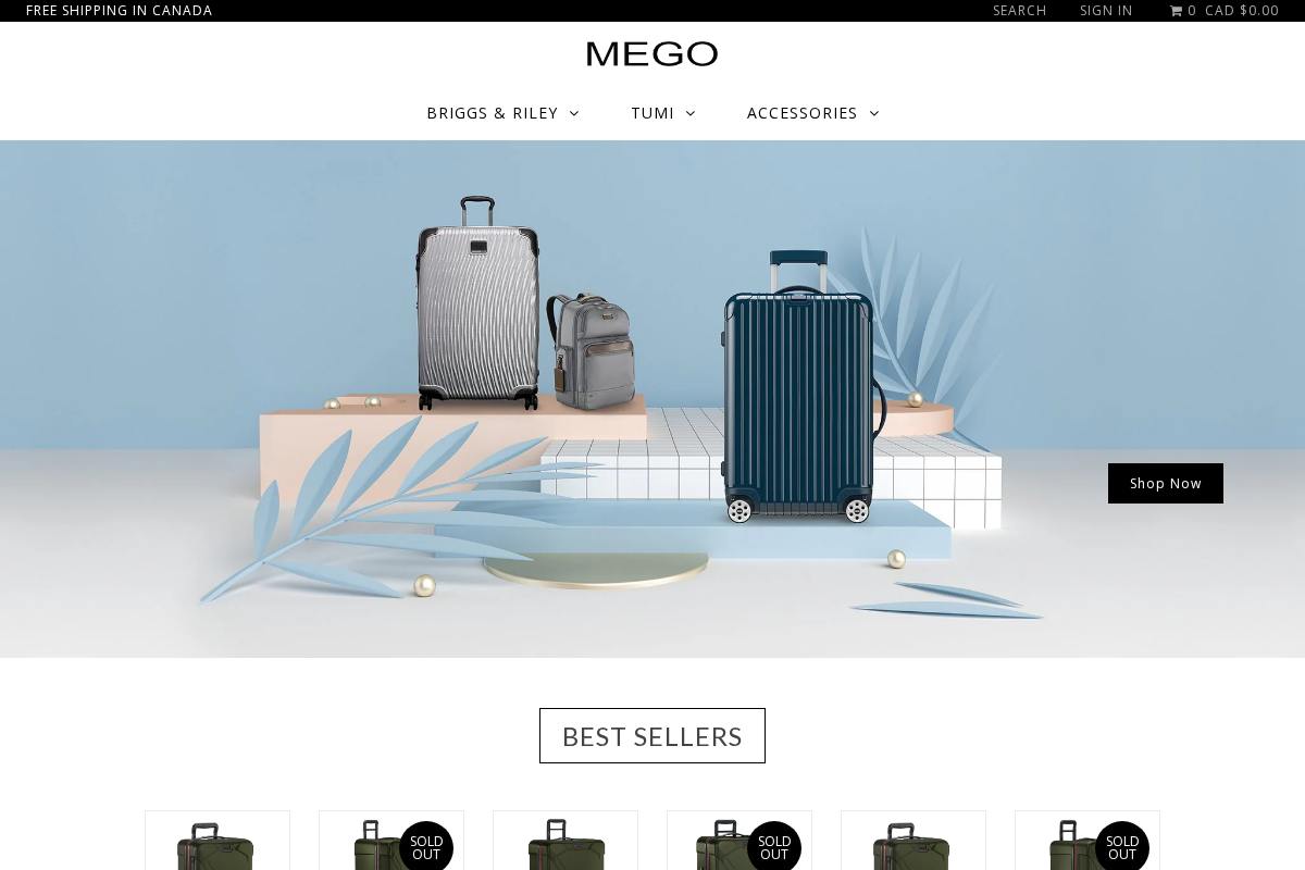 MEGO homepage screenshot