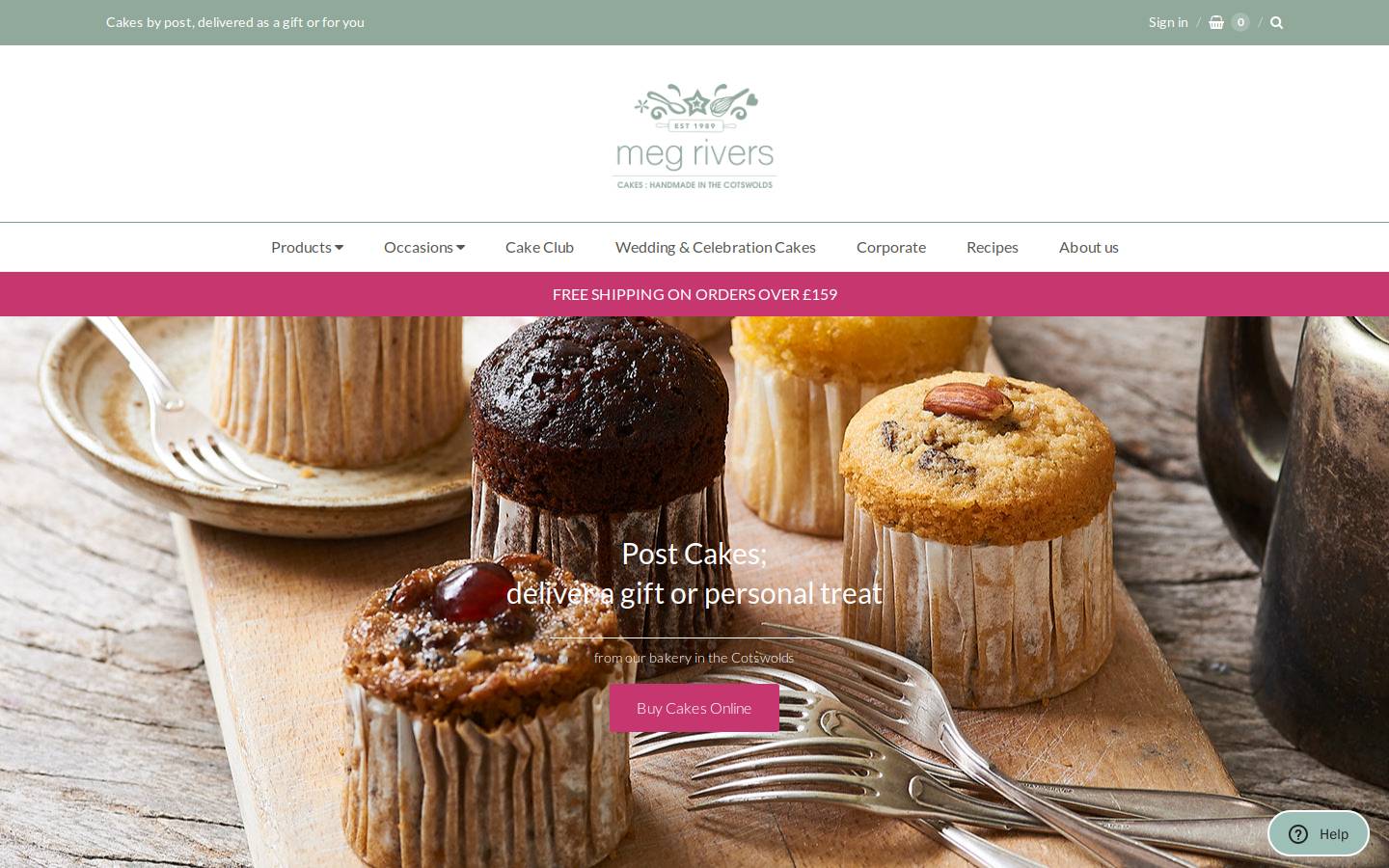 Meg Rivers Bakers of Happiness homepage screenshot