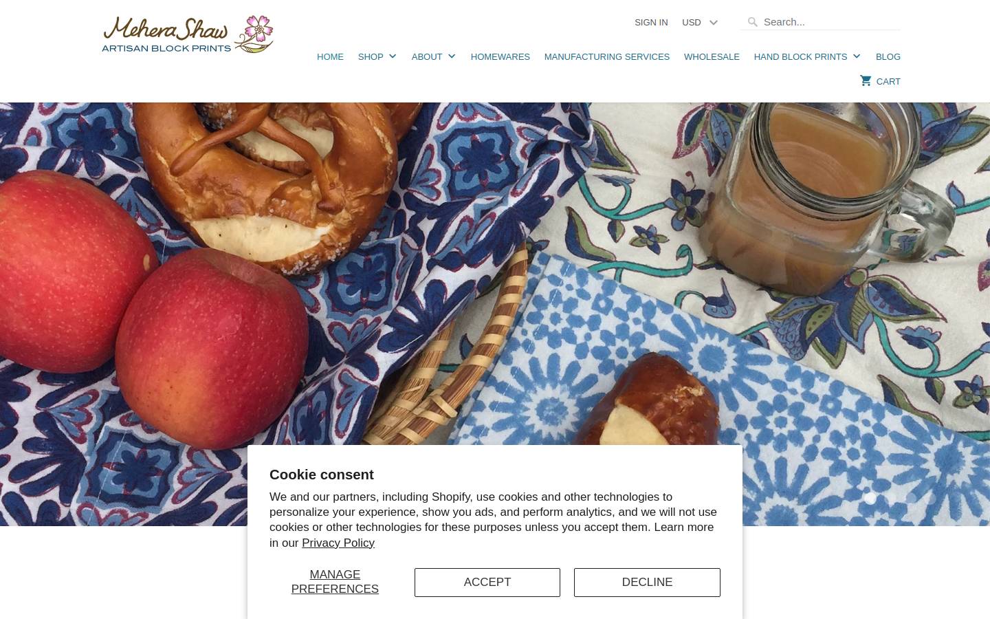 meherashaw.com homepage screenshot