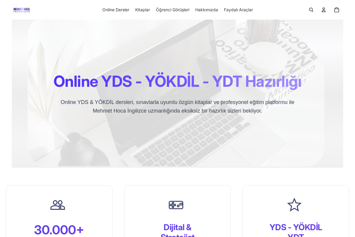 Mehmet Hoca İngilizce homepage screenshot