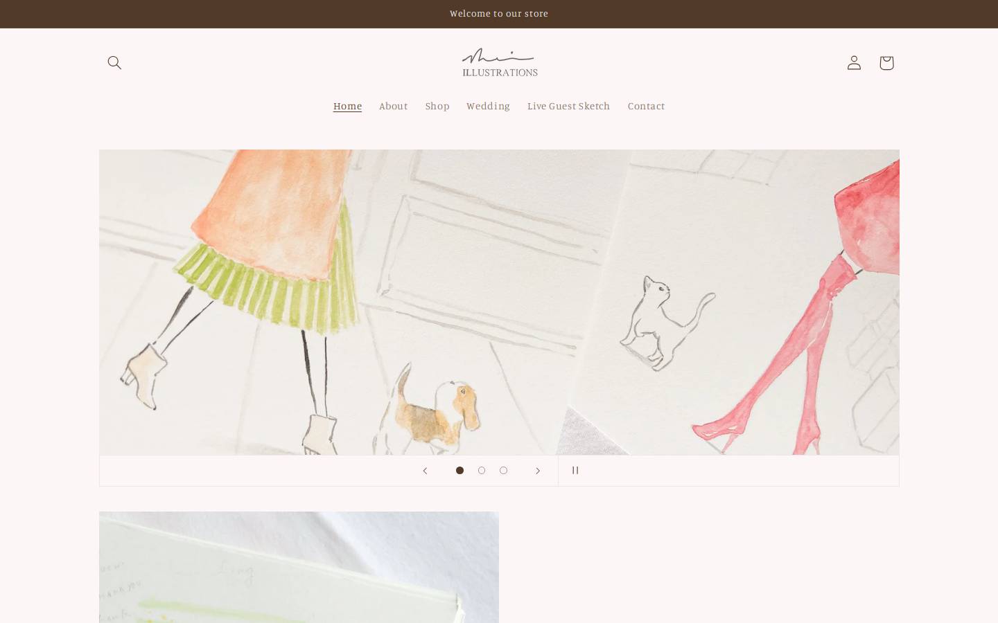 meiillustrations.com homepage screenshot