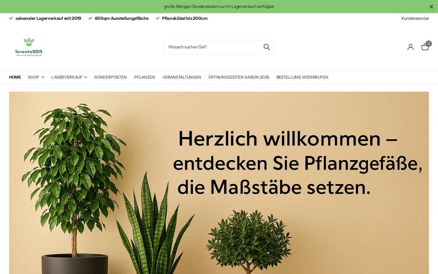 mein-blumentopf.de homepage screenshot