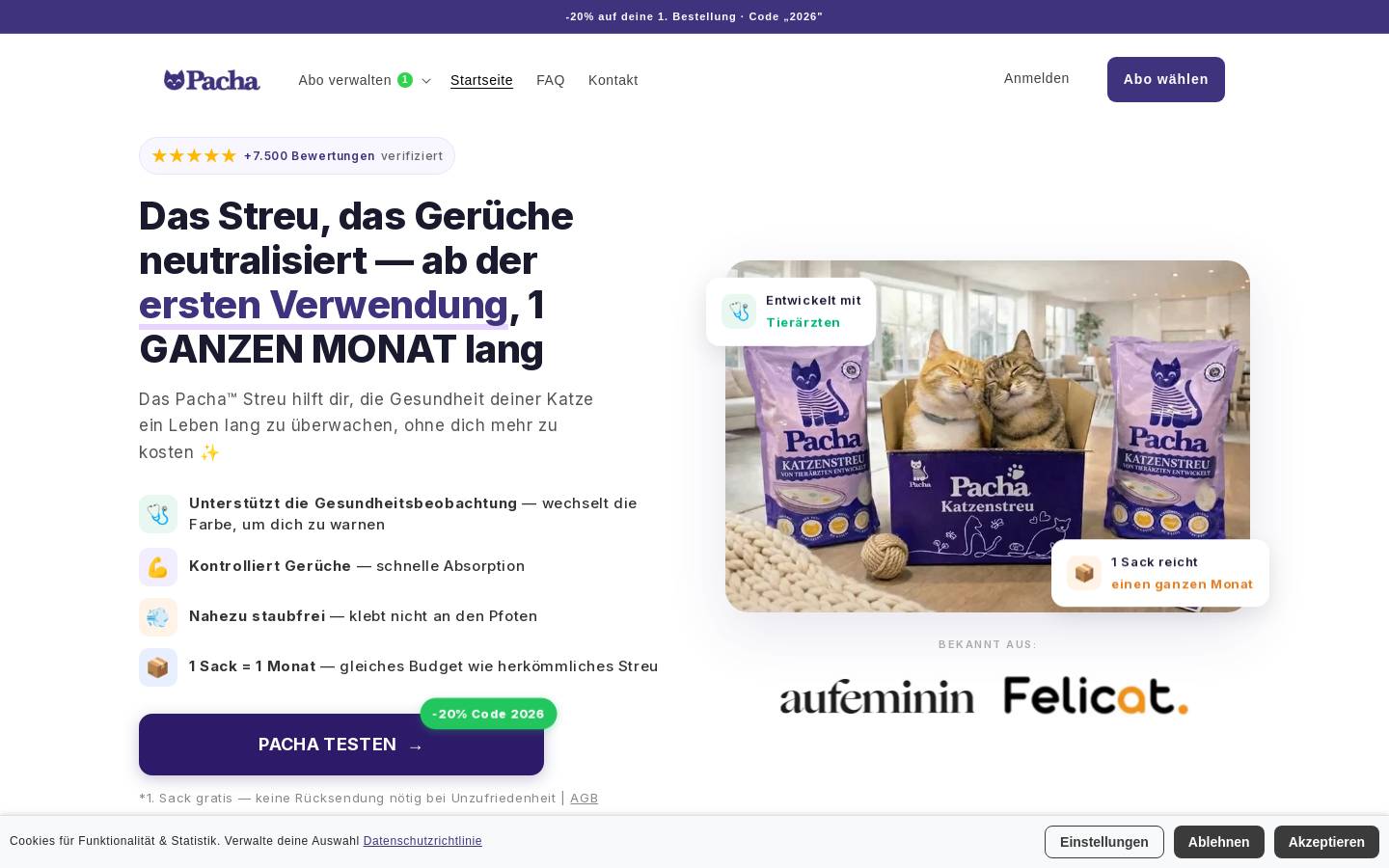 Pacha homepage screenshot