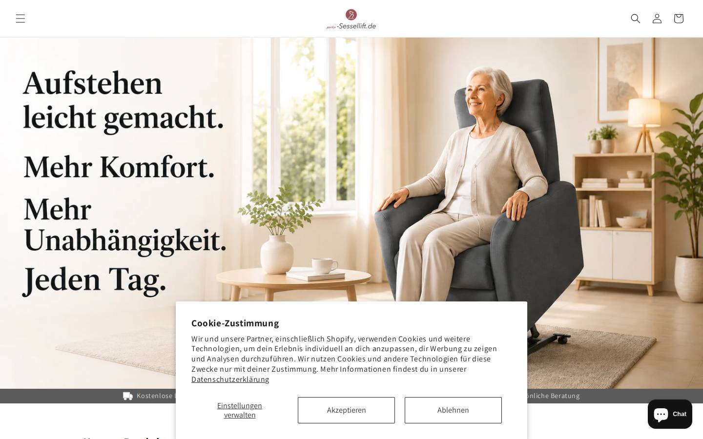 mein-sessellift.de homepage screenshot