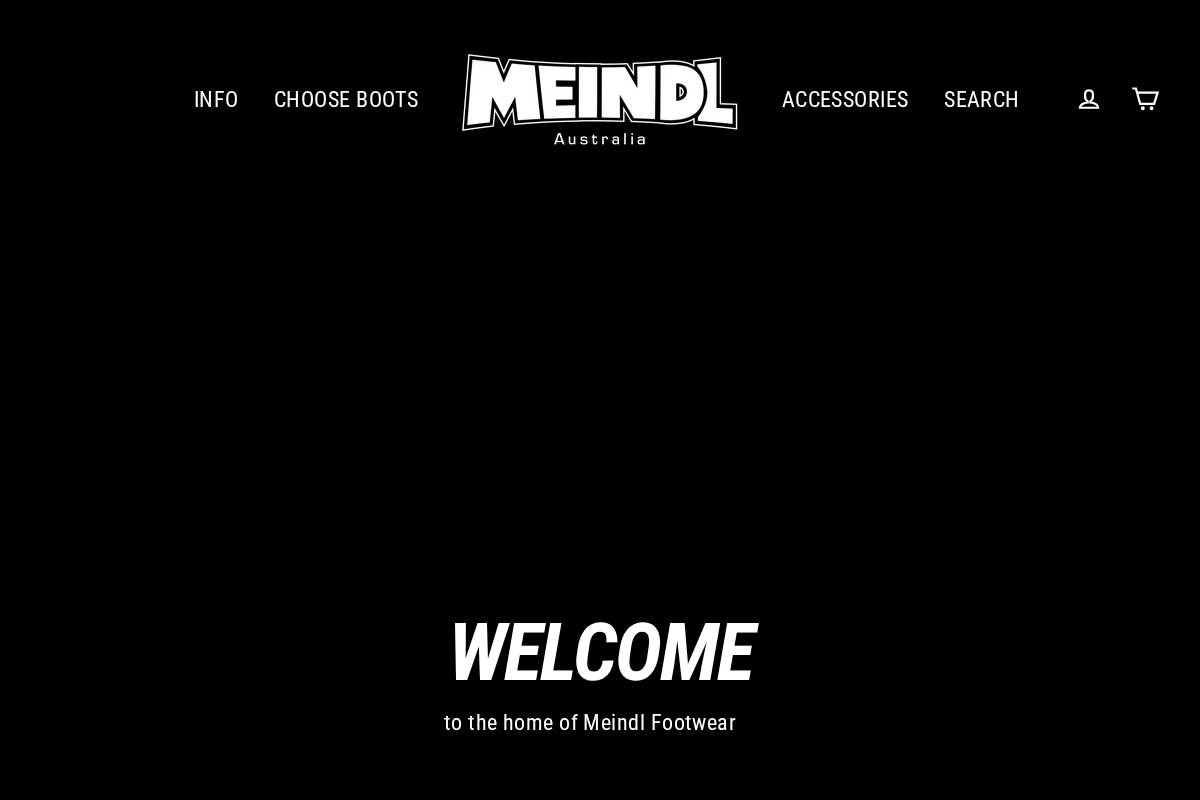 Meindl homepage screenshot