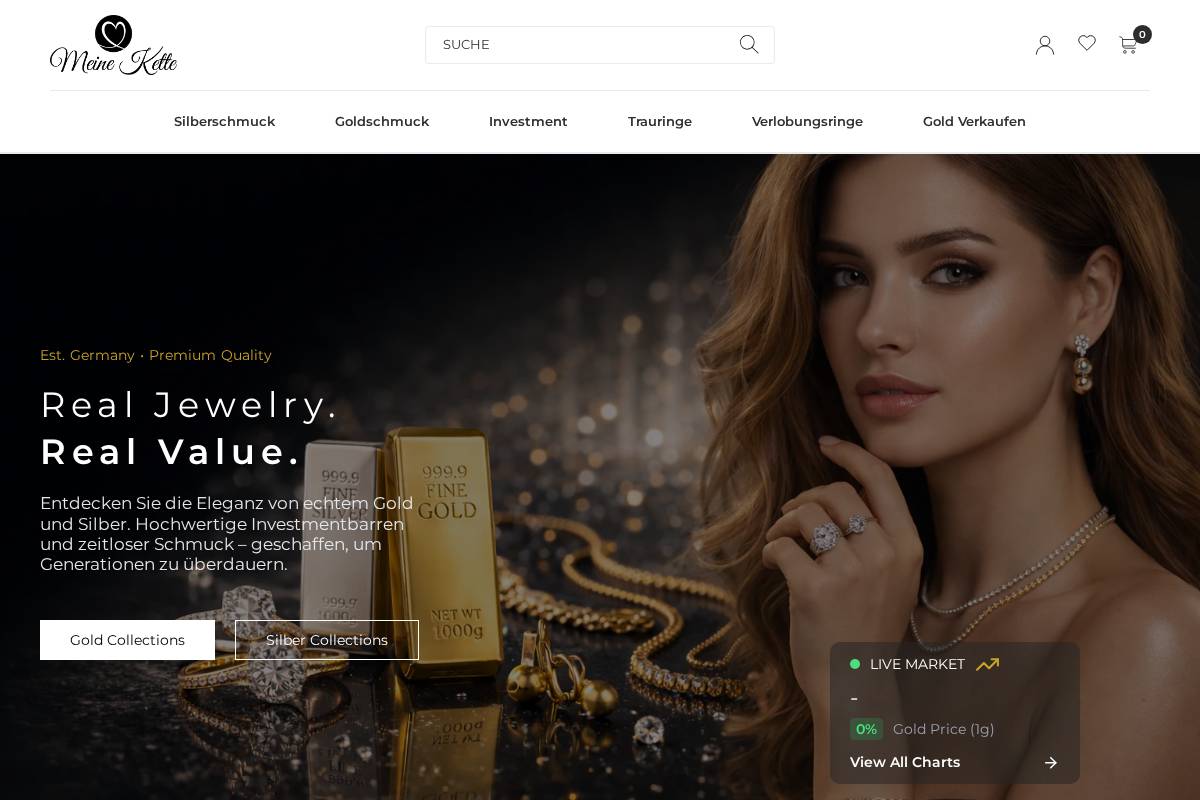 Meinekette homepage screenshot