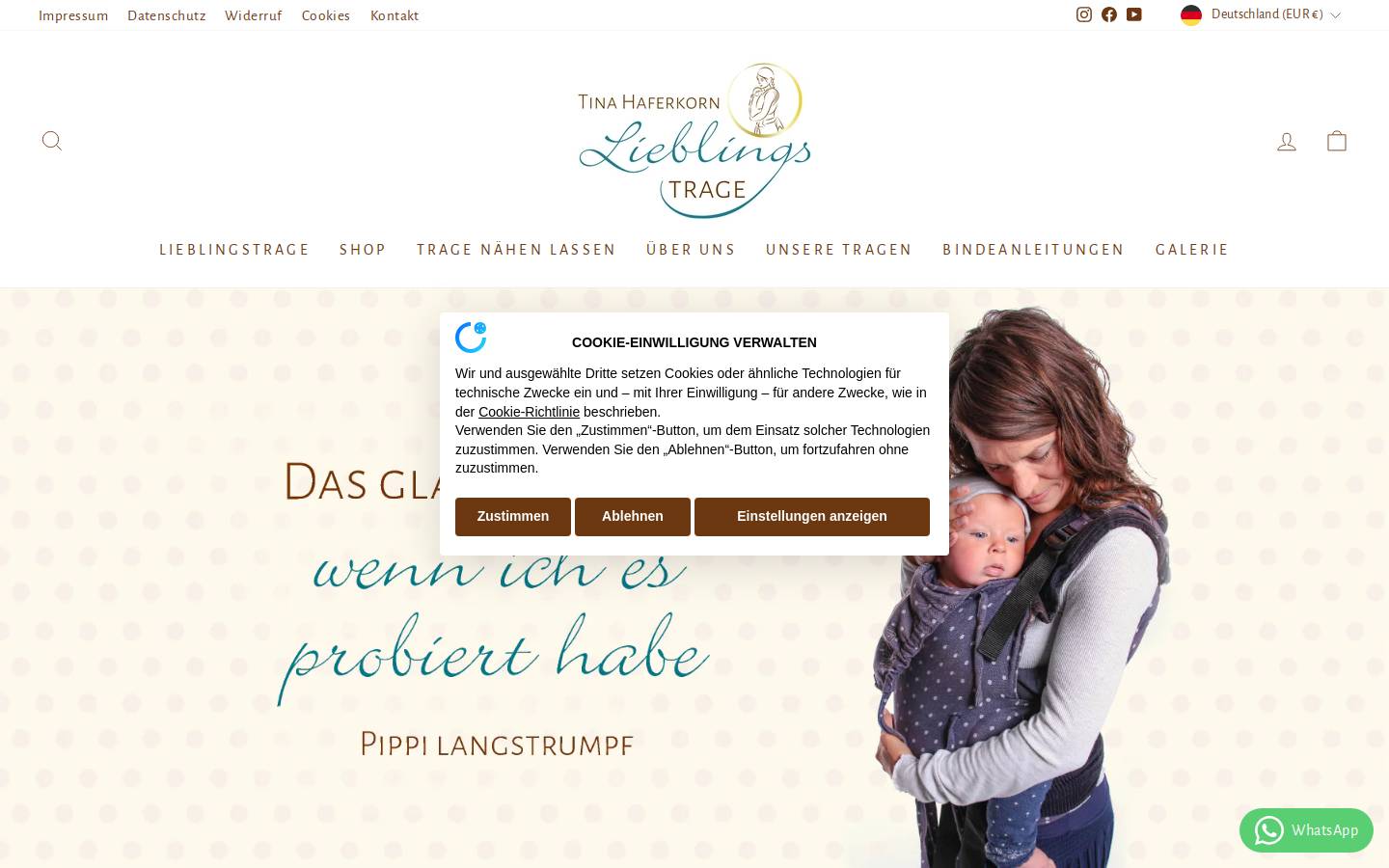 meinelieblingstrage.de homepage screenshot