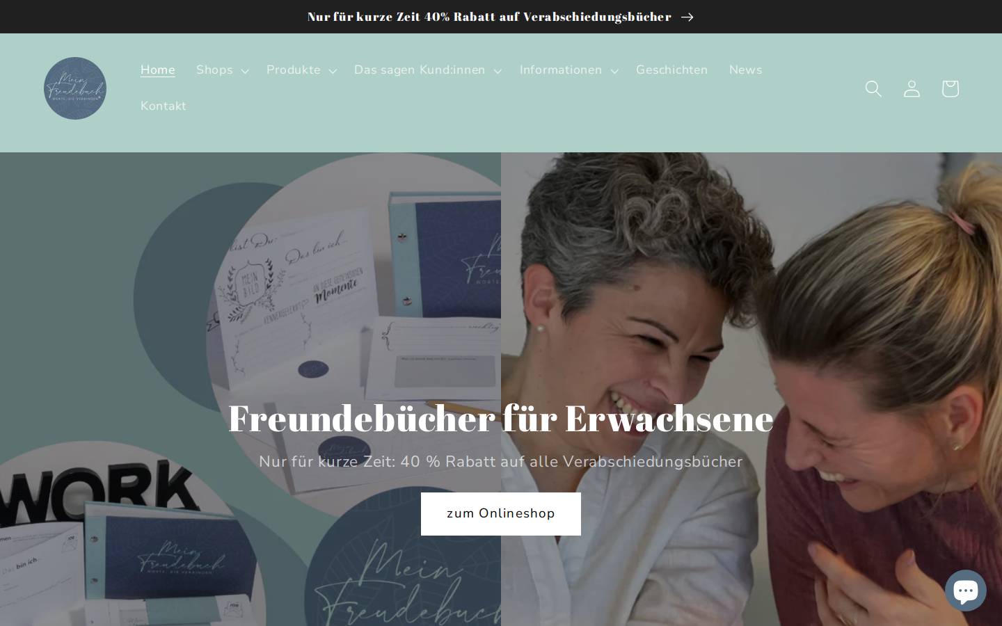 meinfreudebuch.de homepage screenshot