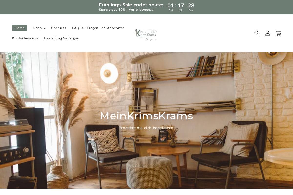 Meinkrimskrams homepage screenshot
