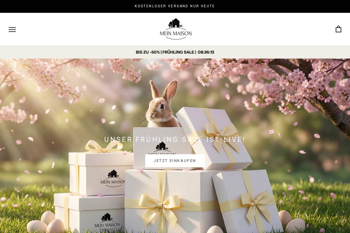Meinmaison homepage screenshot