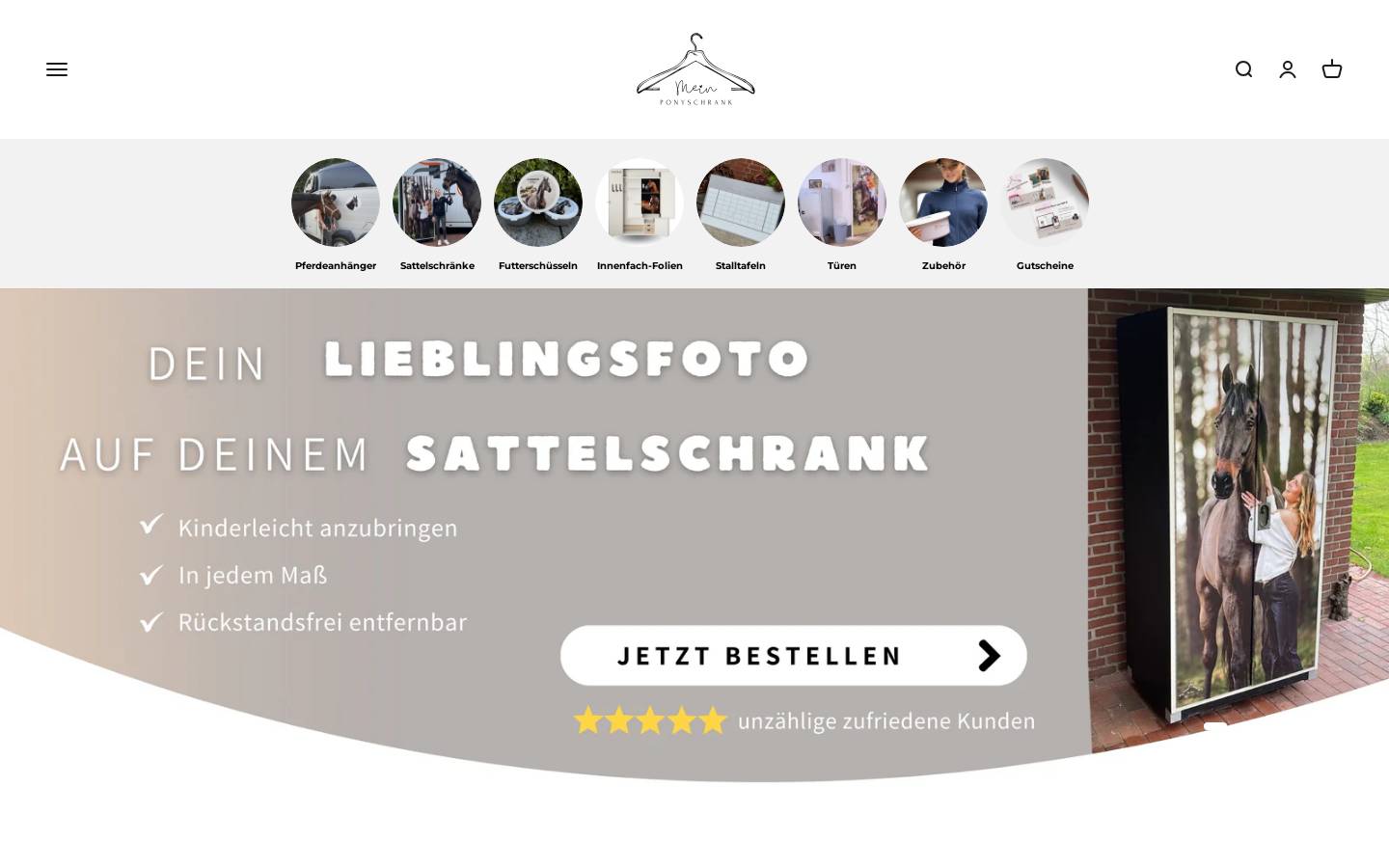meinponyschrank.de homepage screenshot