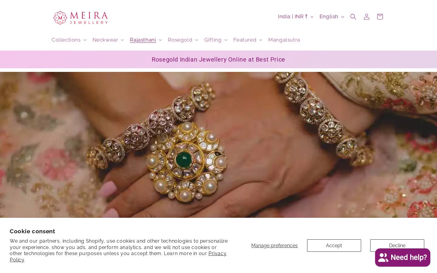 meirajewellery.com homepage screenshot
