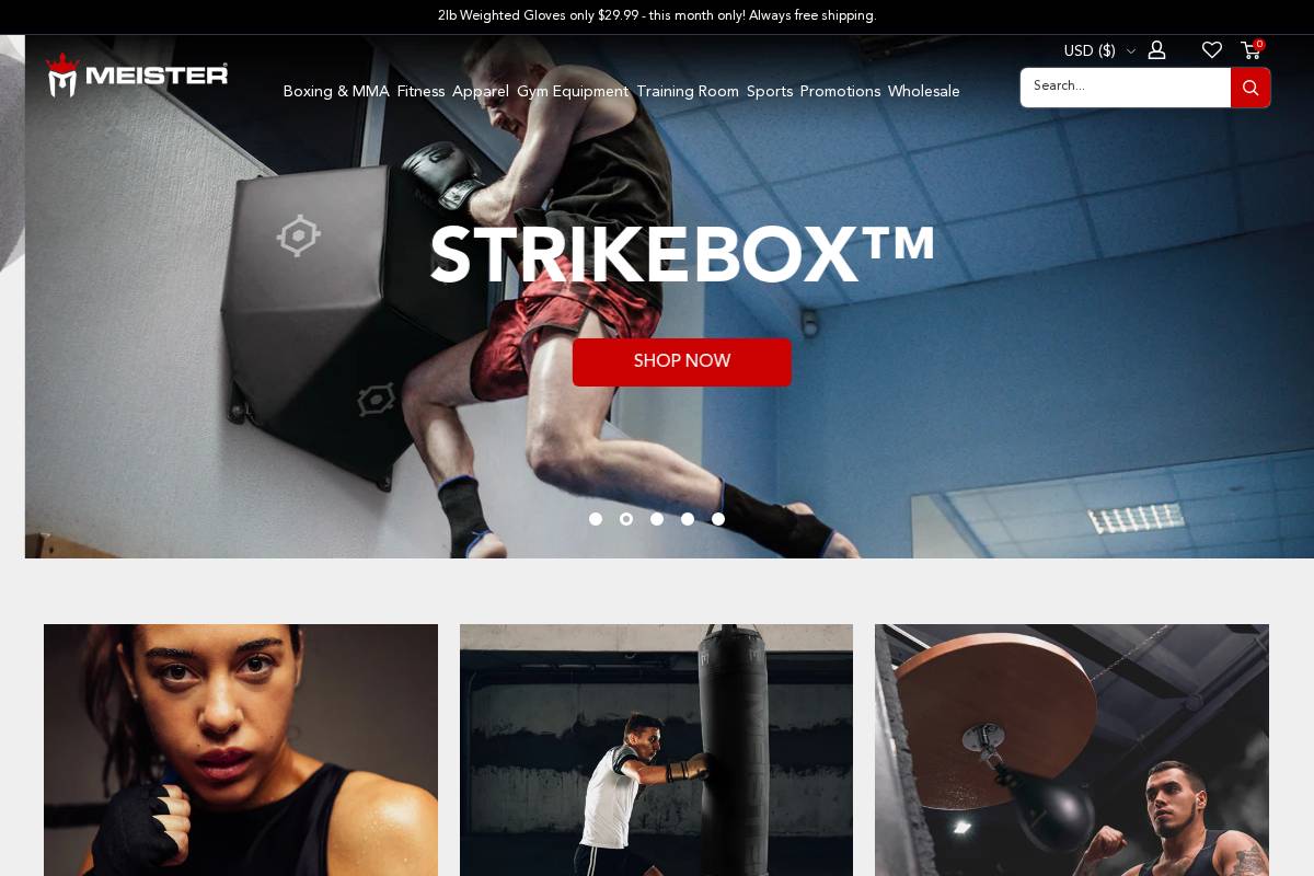 Meisterelite homepage screenshot