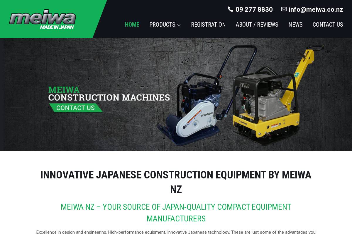 meiwa.co.nz homepage screenshot