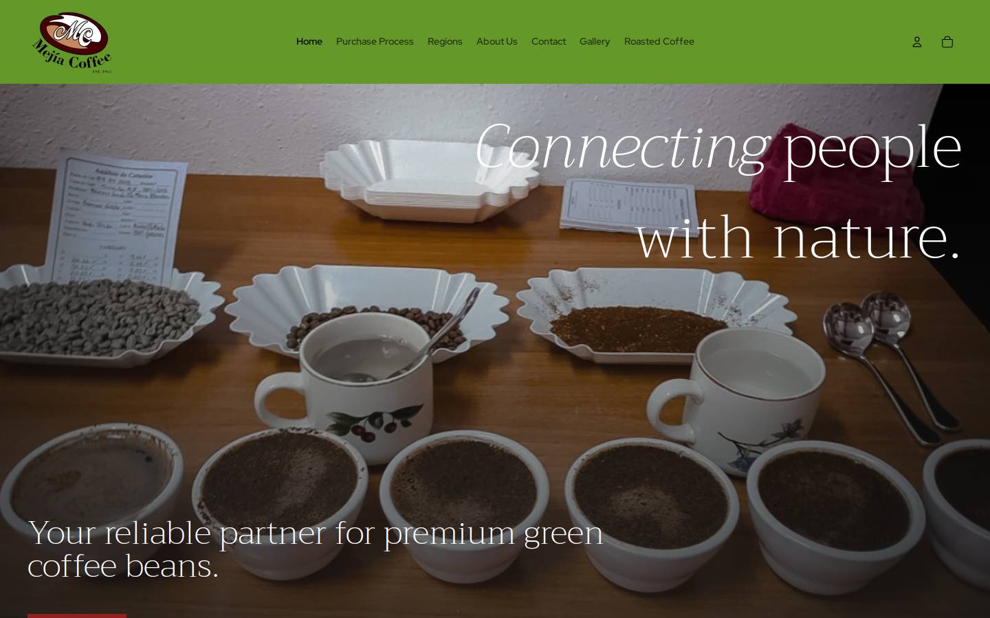 mejiascoffee.com homepage screenshot
