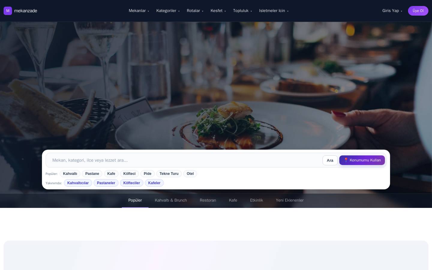 mekanzade.com homepage screenshot