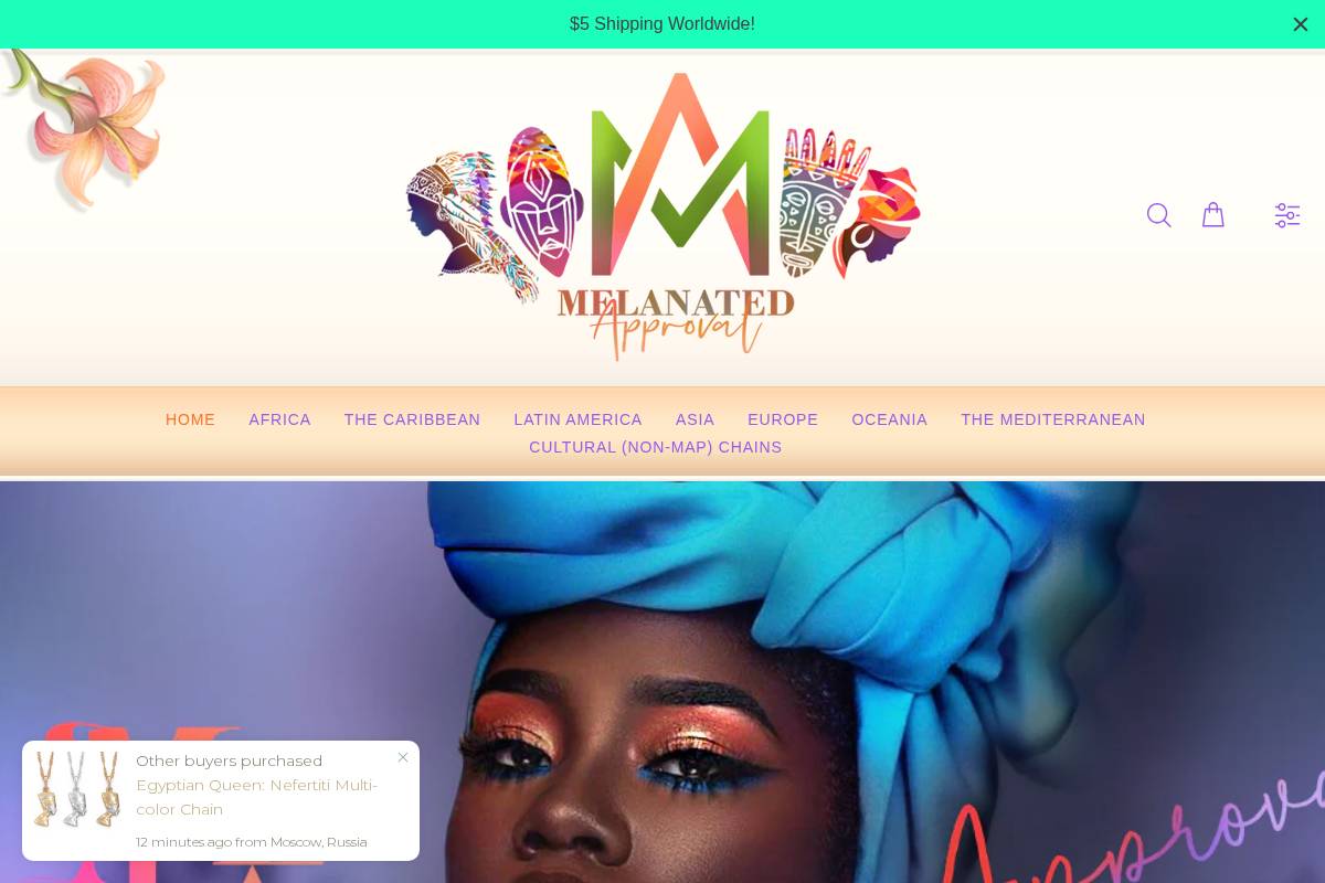 melanatedapproval.com homepage screenshot