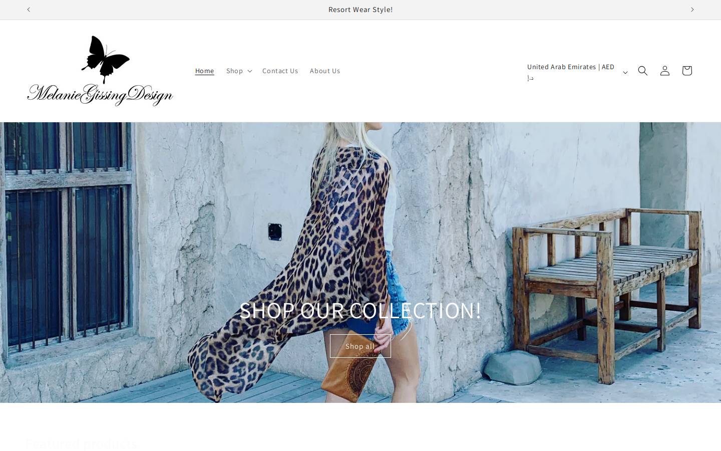 melaniegissingdesign.com homepage screenshot