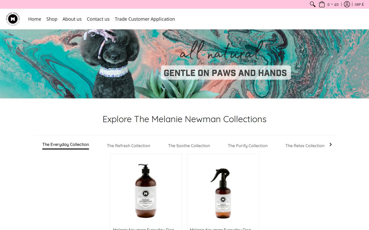 melanienewmanuk.com homepage screenshot