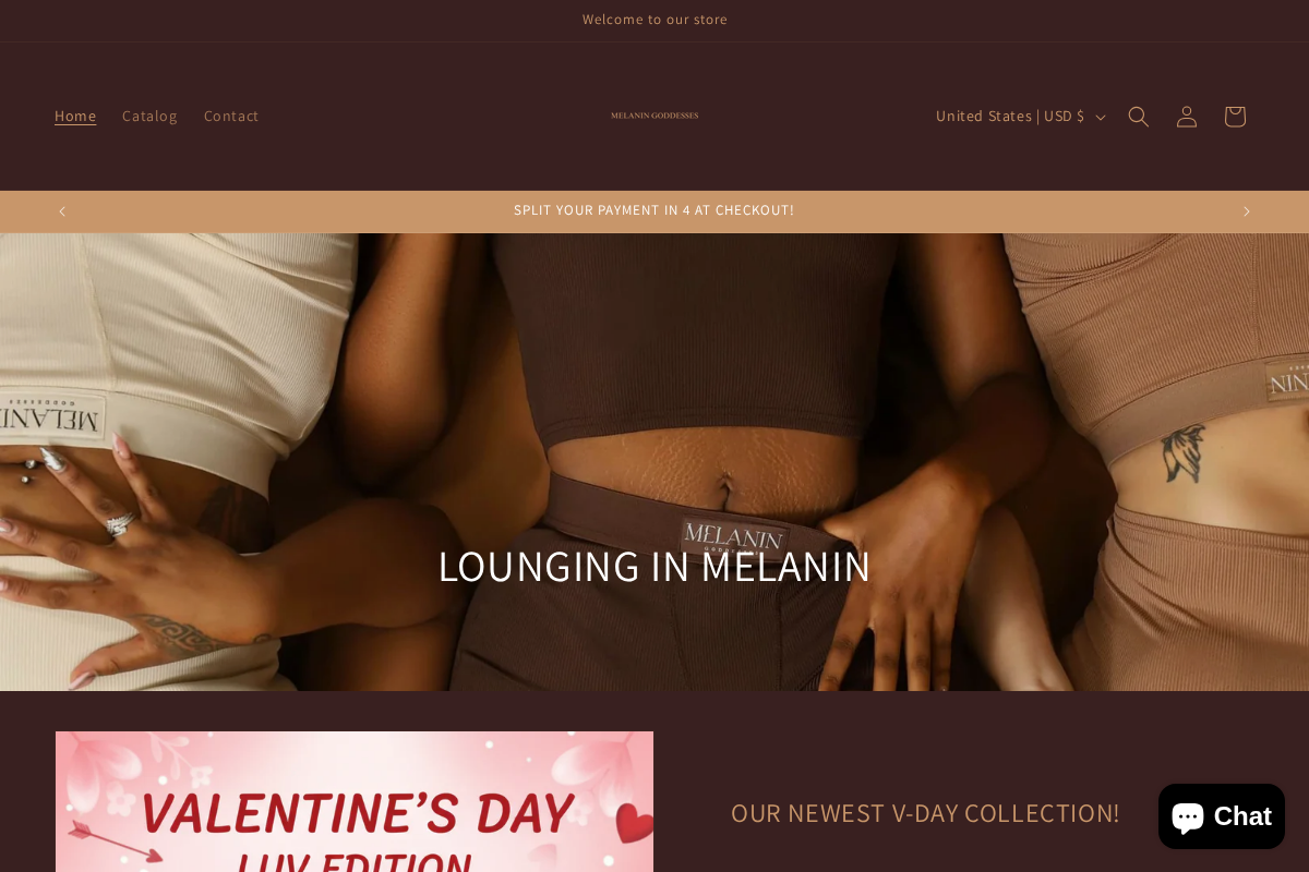 melanin goddesses homepage screenshot