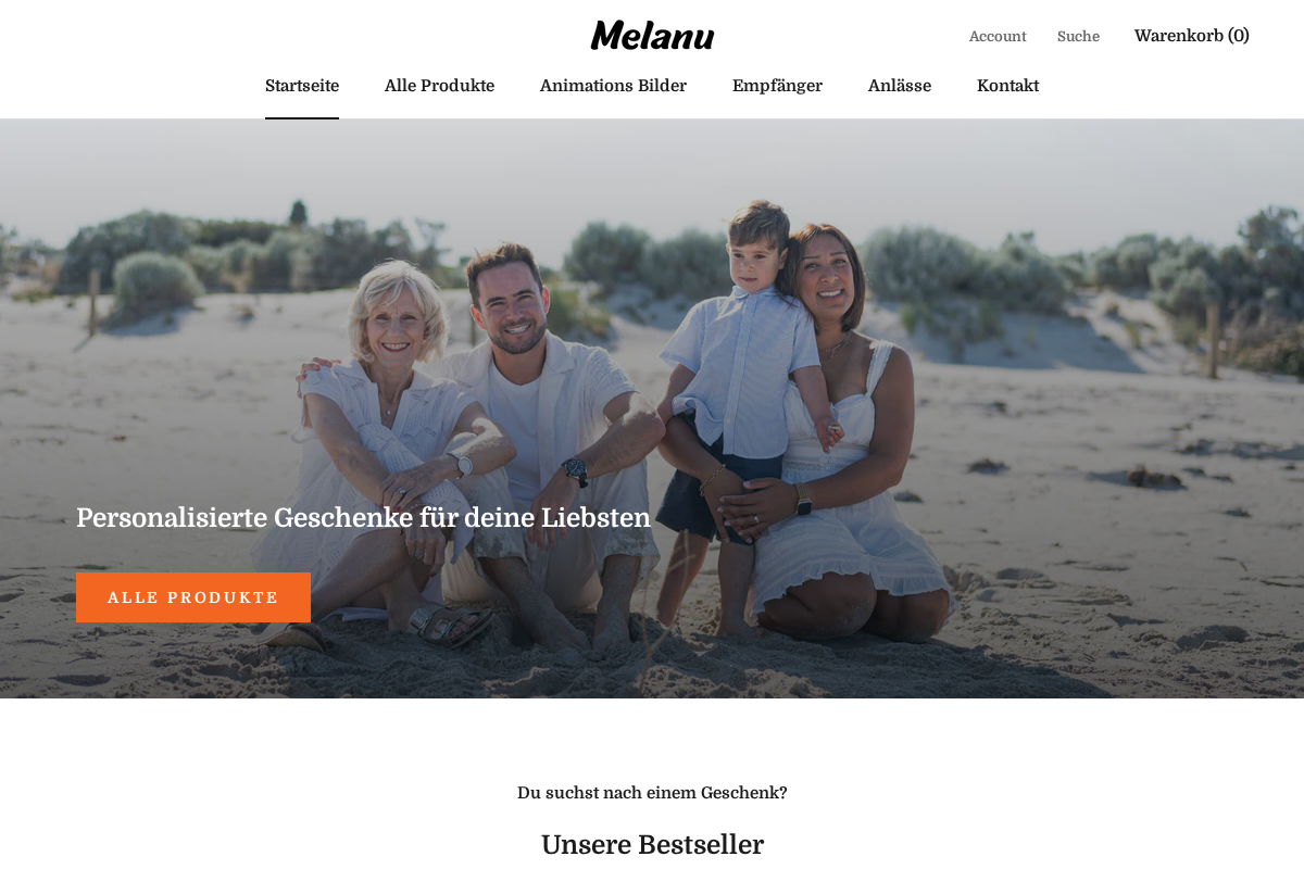 Melanu homepage screenshot