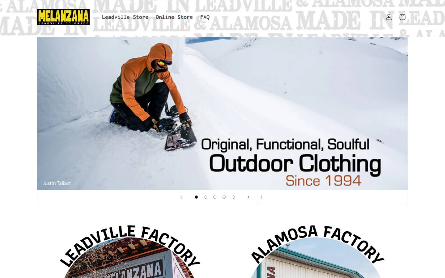 Melanzana homepage screenshot