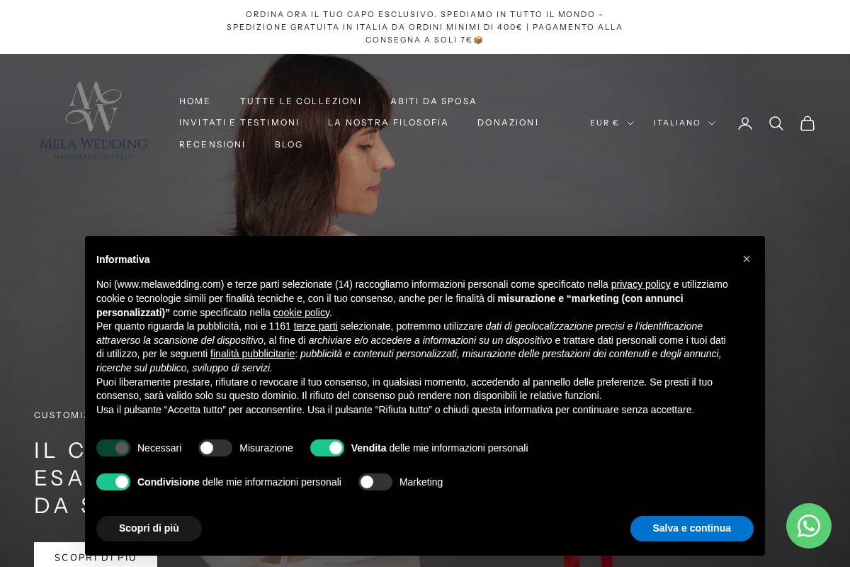 melawedding.com homepage screenshot