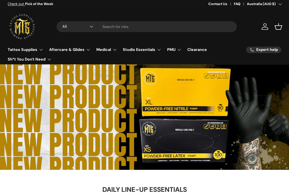 Melbourne Tattoo Supplies homepage screenshot