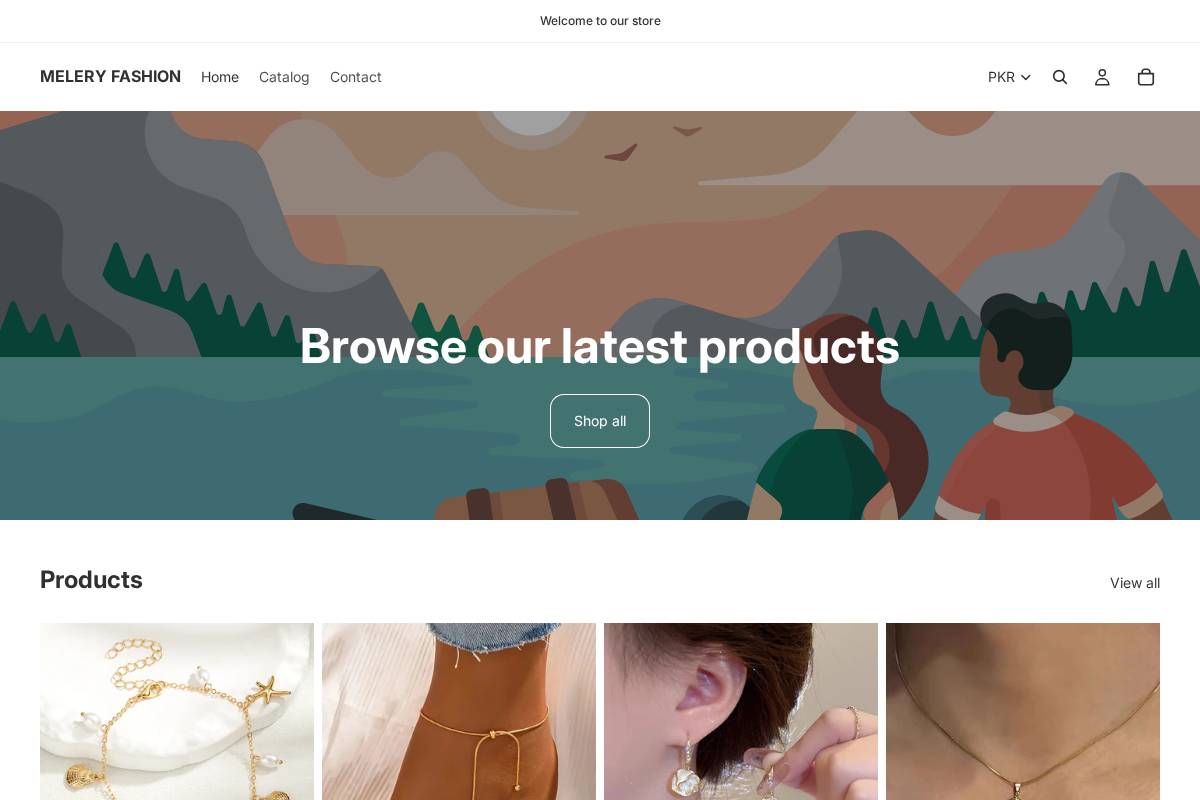 meleryfashion.store homepage screenshot