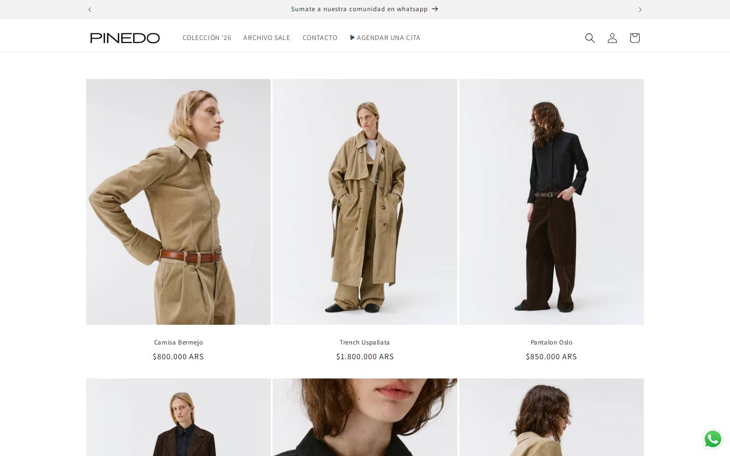 melinapinedo.com homepage screenshot