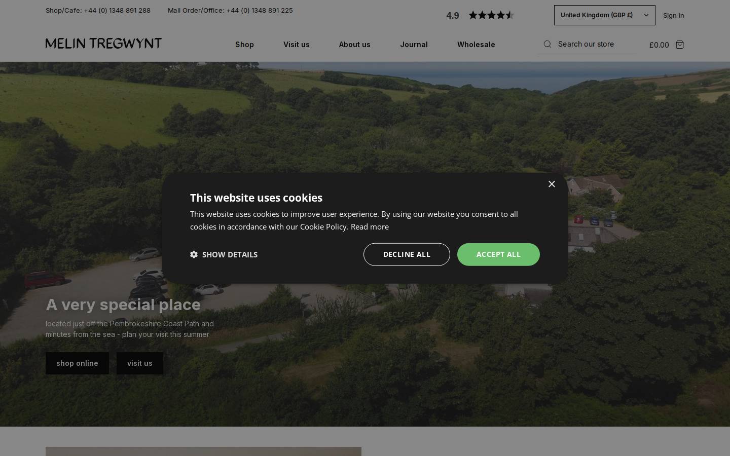 Melintregwynt homepage screenshot