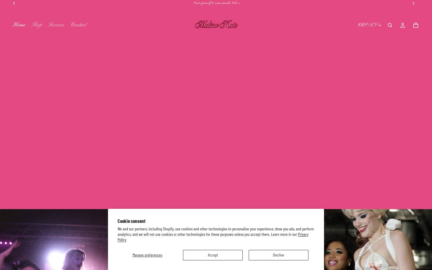 melissa-kate.com homepage screenshot