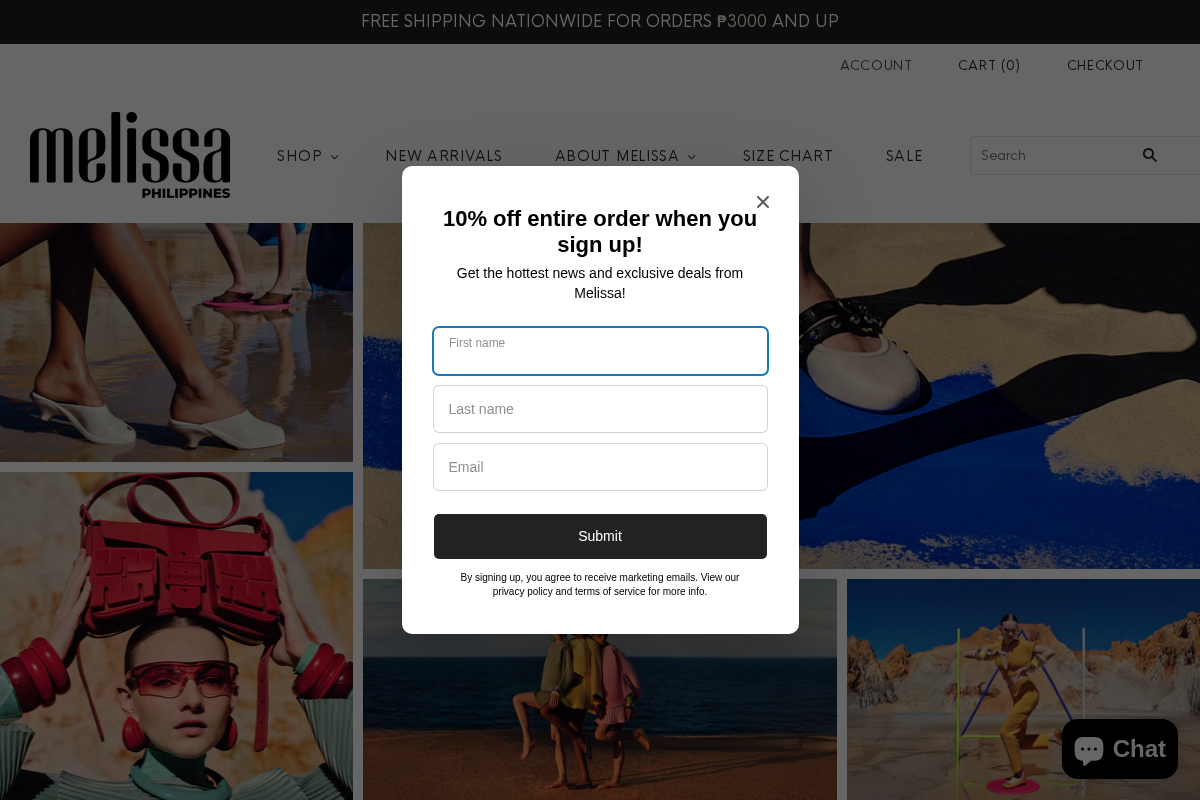 Melissa Philippines homepage screenshot