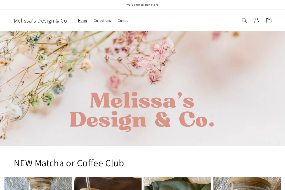 melissasdesignco.com homepage screenshot