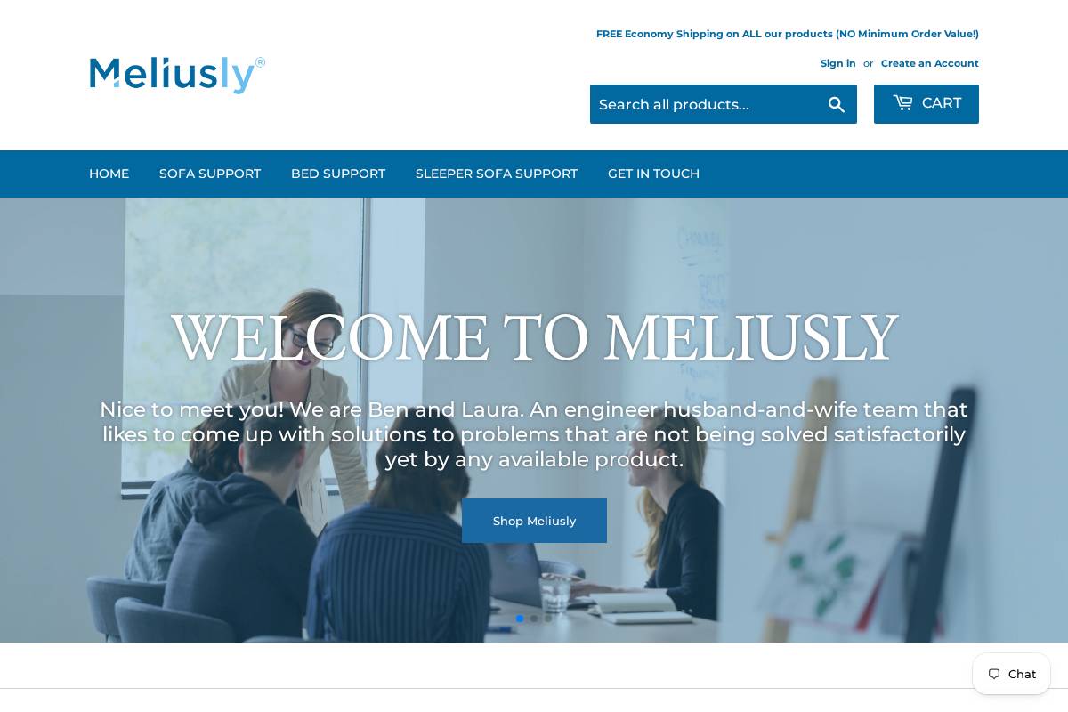 meliusly.com homepage screenshot