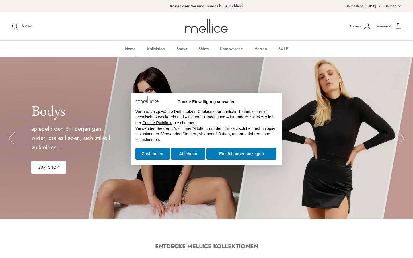 mellice.com homepage screenshot