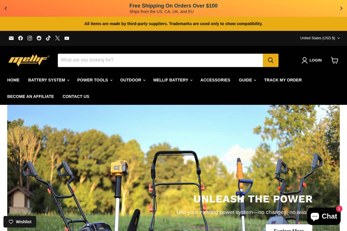 mellif-tools.com homepage screenshot