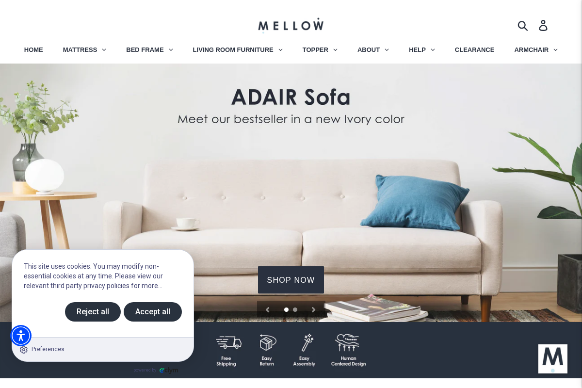 mellow-home.com homepage screenshot