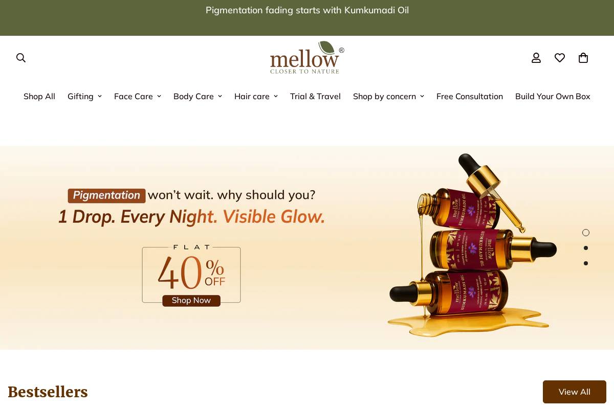mellow.co.in homepage screenshot