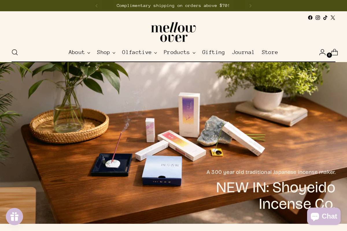 mellowover.com homepage screenshot