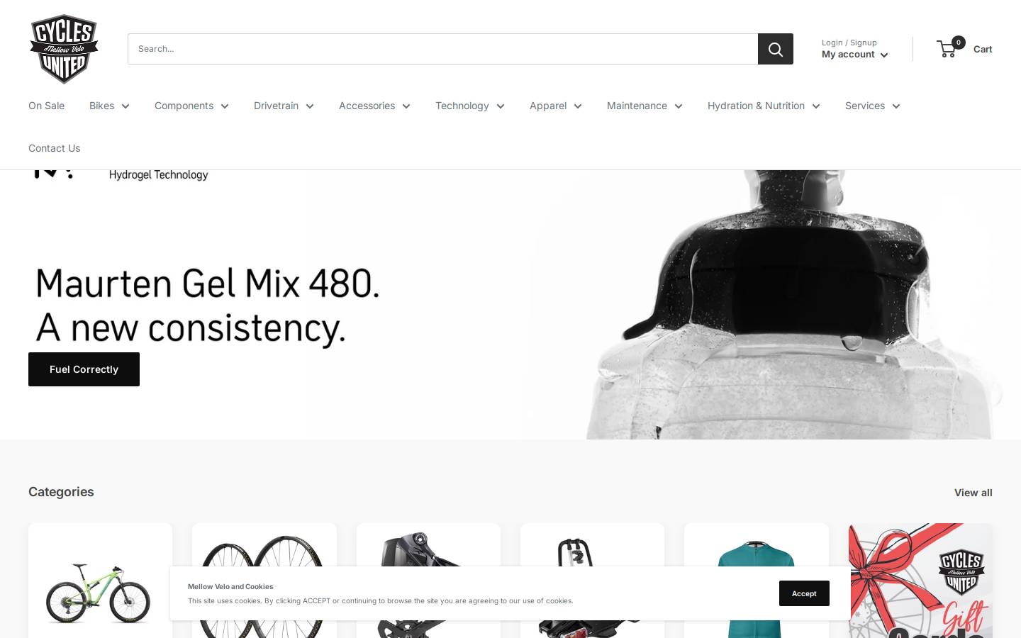 mellowvelo.co.za homepage screenshot