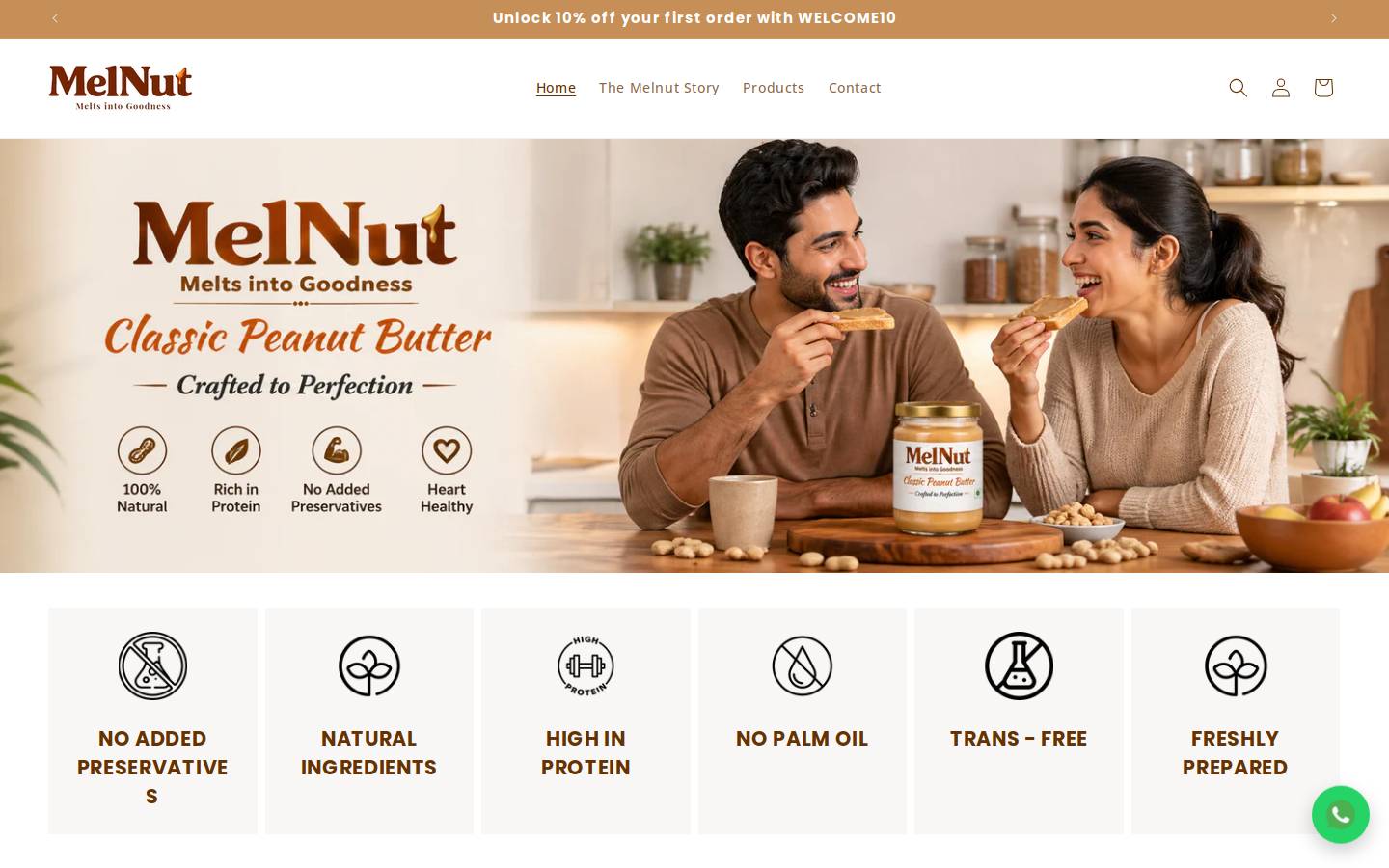 melnut.com homepage screenshot