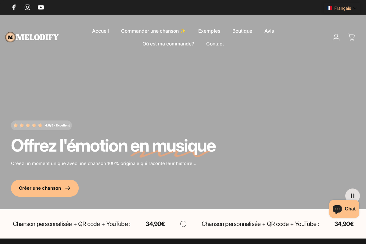 Melodfy homepage screenshot