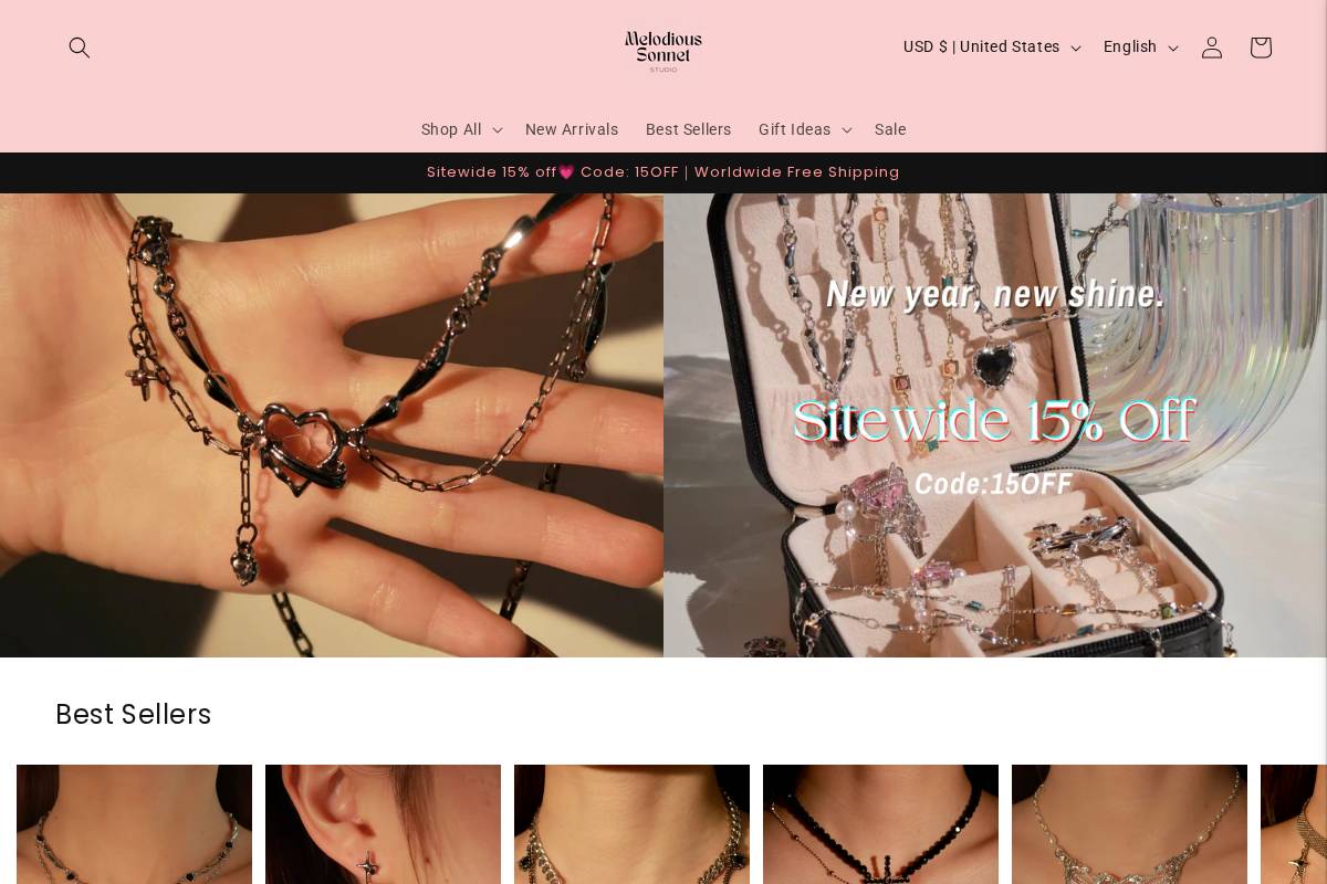 Melodioussonnet homepage screenshot