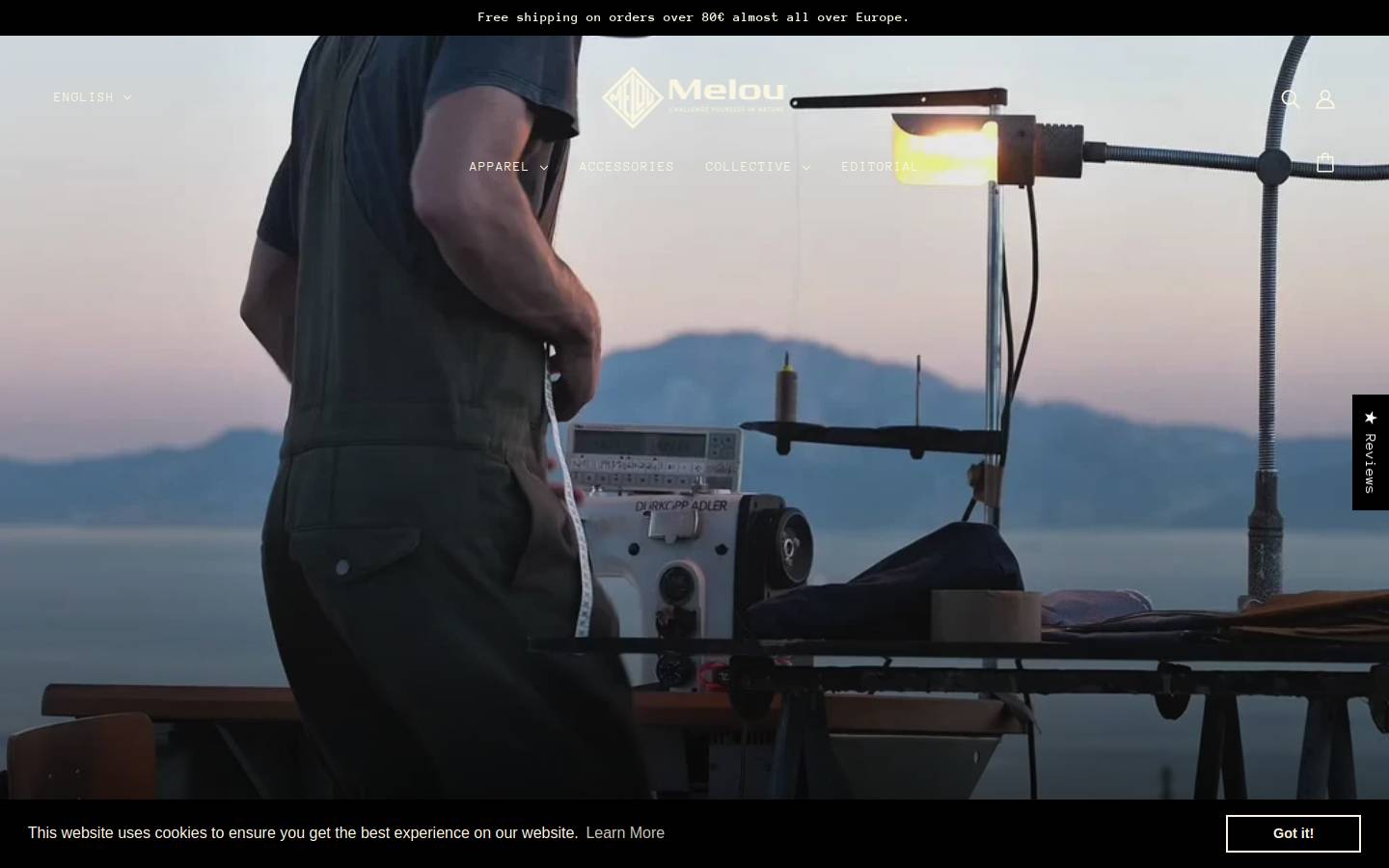 melouclothing.com homepage screenshot