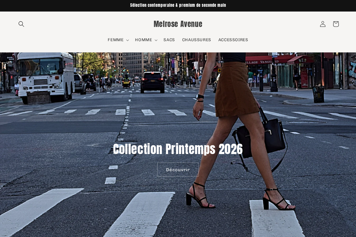 melroseavenue.fr homepage screenshot